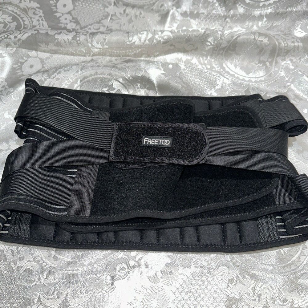 FREETOO Back Brace for Lower Back Pain Relief with 6 Stays, Breathable Support.